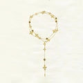 Lidivine 14K Gold Floral Cross Y Necklace