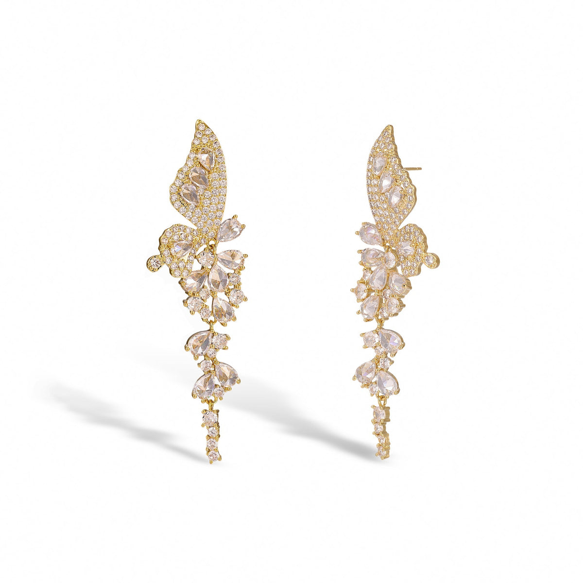 Liesl 14K Gold Butterfly Earrings