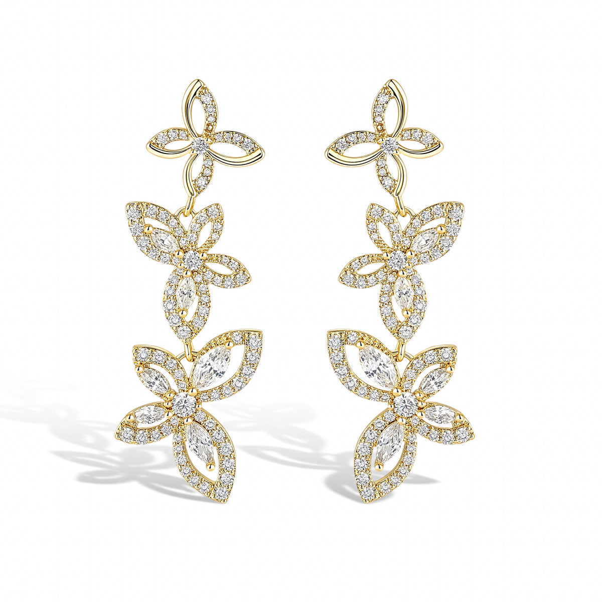 Limenitis 14K Gold Butterfly Earrings