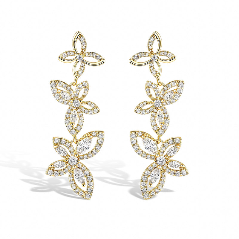 Limenitis 14K Gold Butterfly Earrings