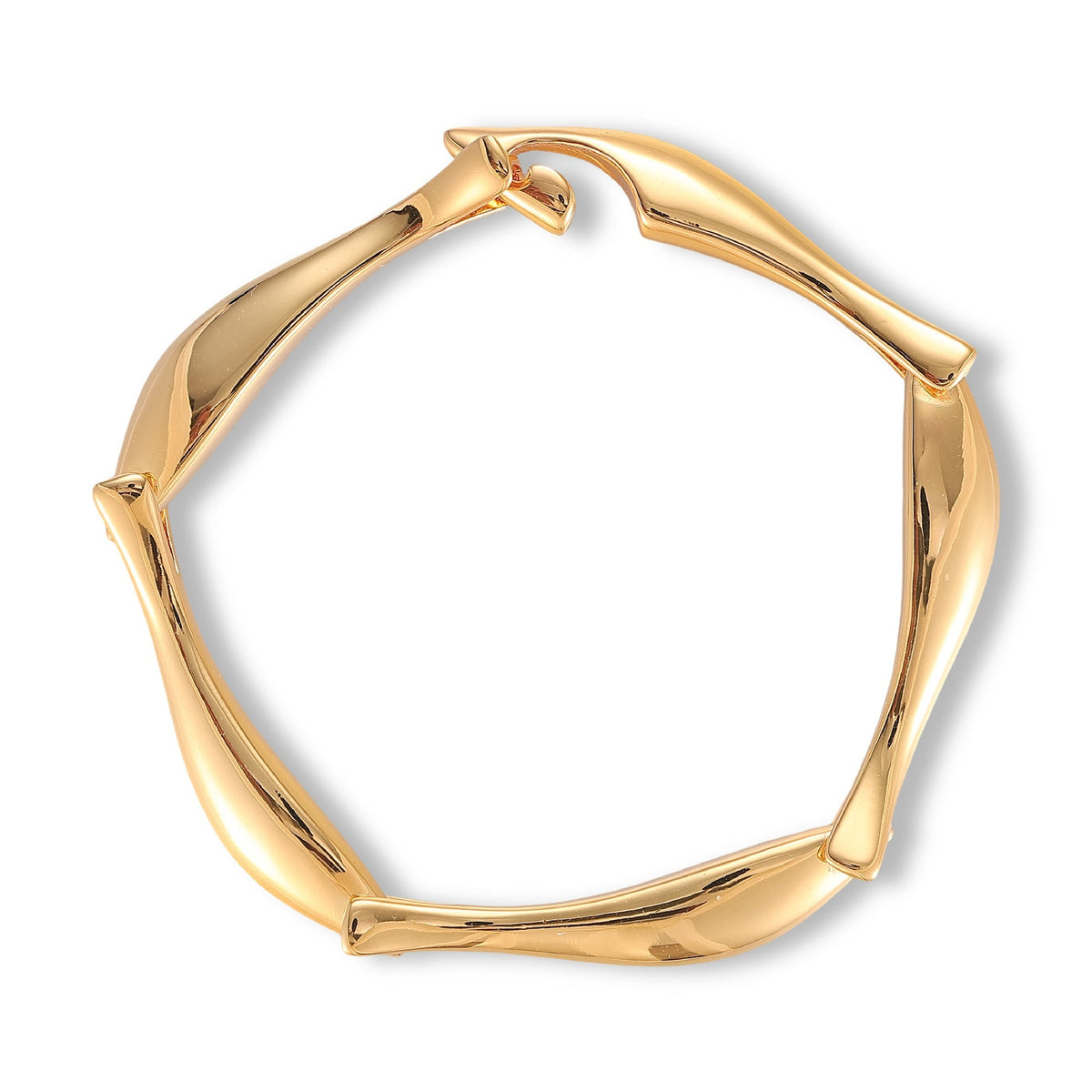 Linda 14K Gold Curve Bangle