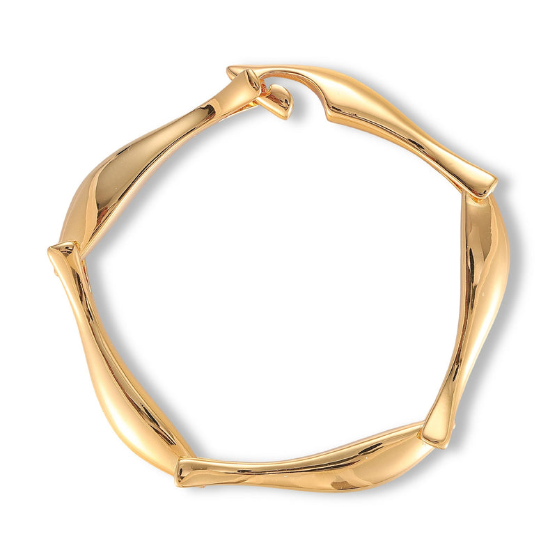 Linda 14K Gold Curve Bangle