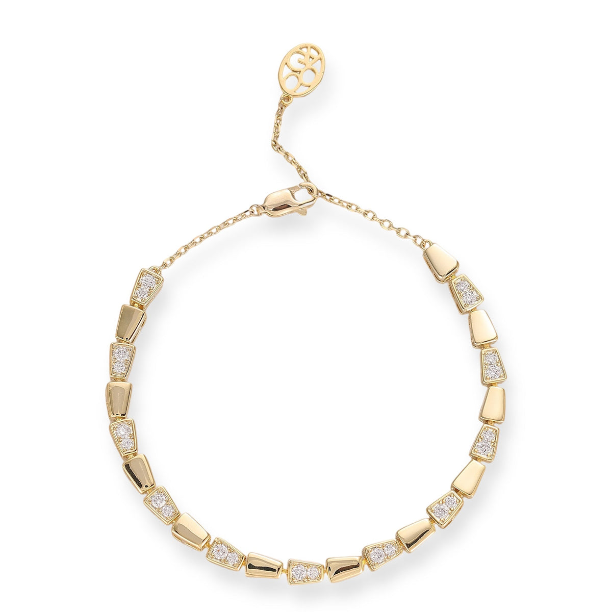 Liselotte 14K Gold Trapezoidal Bracelet