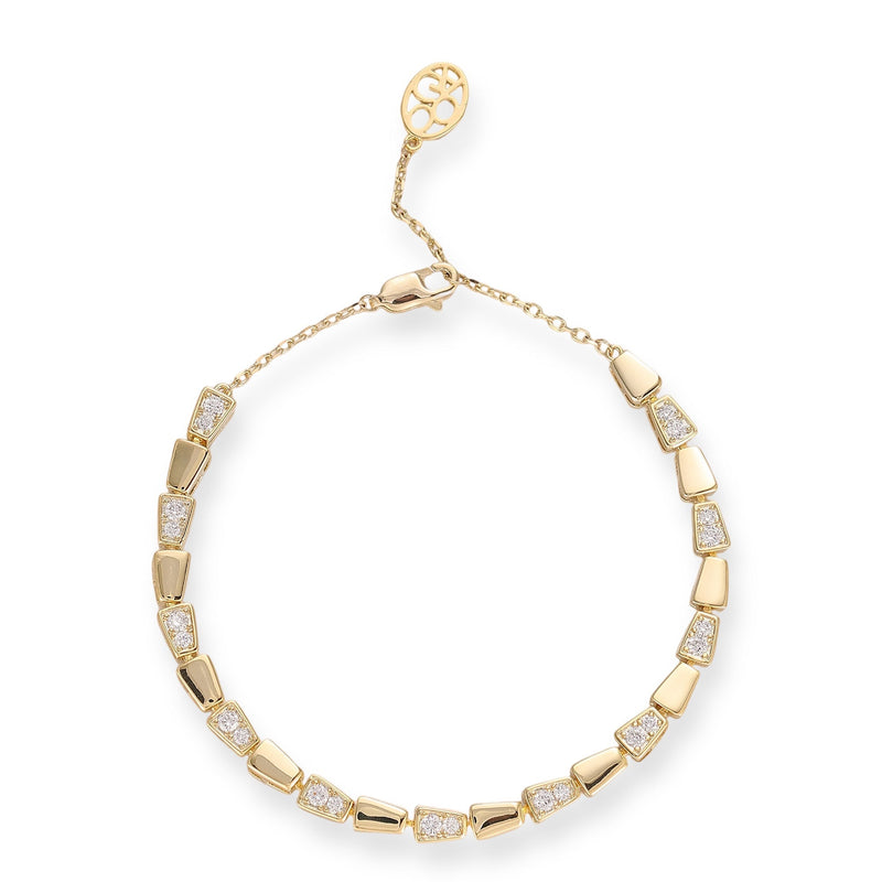 Liselotte 14K Gold Trapezoidal Bracelet