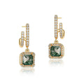 Loris Square Moss Earrings