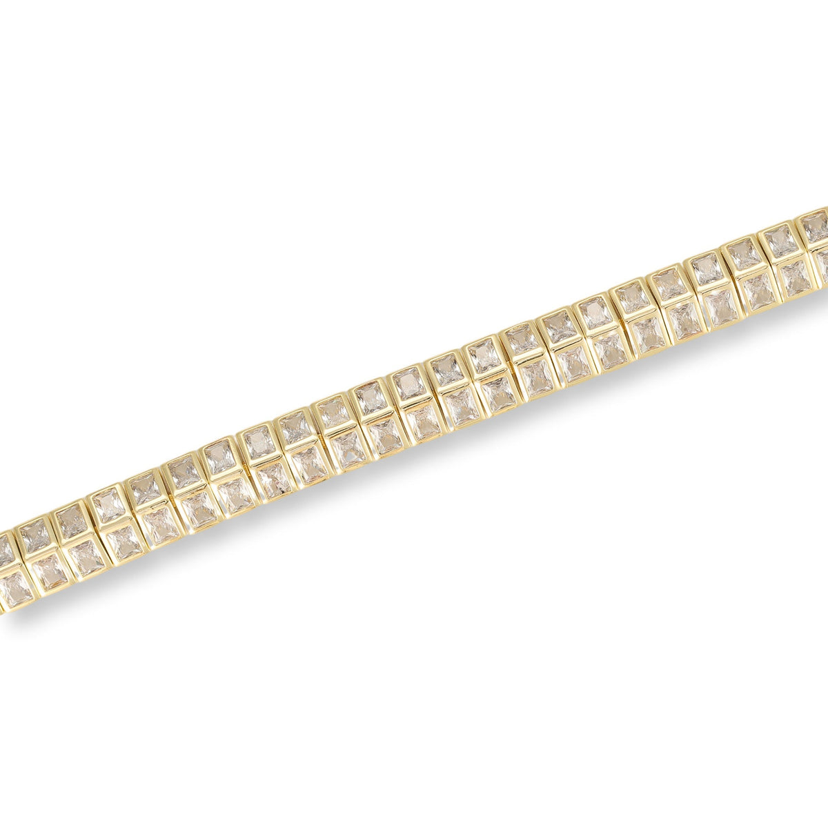 Magda 14K Gold Square Tennis Bracelet