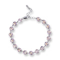 Malina Pink Cushion Crystal Bracelet