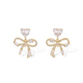 Manuela 14K Gold Delicate Bow Earrings