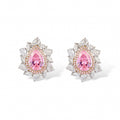 Margaux Pink Teardrop Stud Earrings