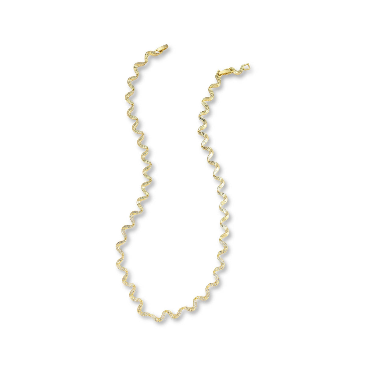 Marlen 14K Gold Wave Necklace