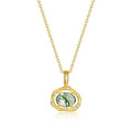 Marthe Green Moss Oval Necklace