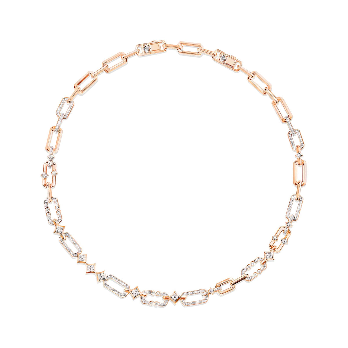 Meinhild 14K Gold Paperclip Rhombus Choker Necklace