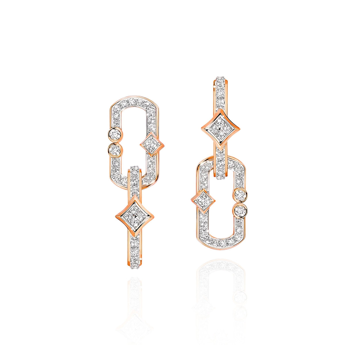 Meinhild 14K Gold Paperclip Rhombus Earrings