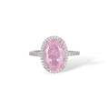 Melina Pink Oval Open Ring