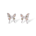 Morpho Green Butterfly Stud Earrings