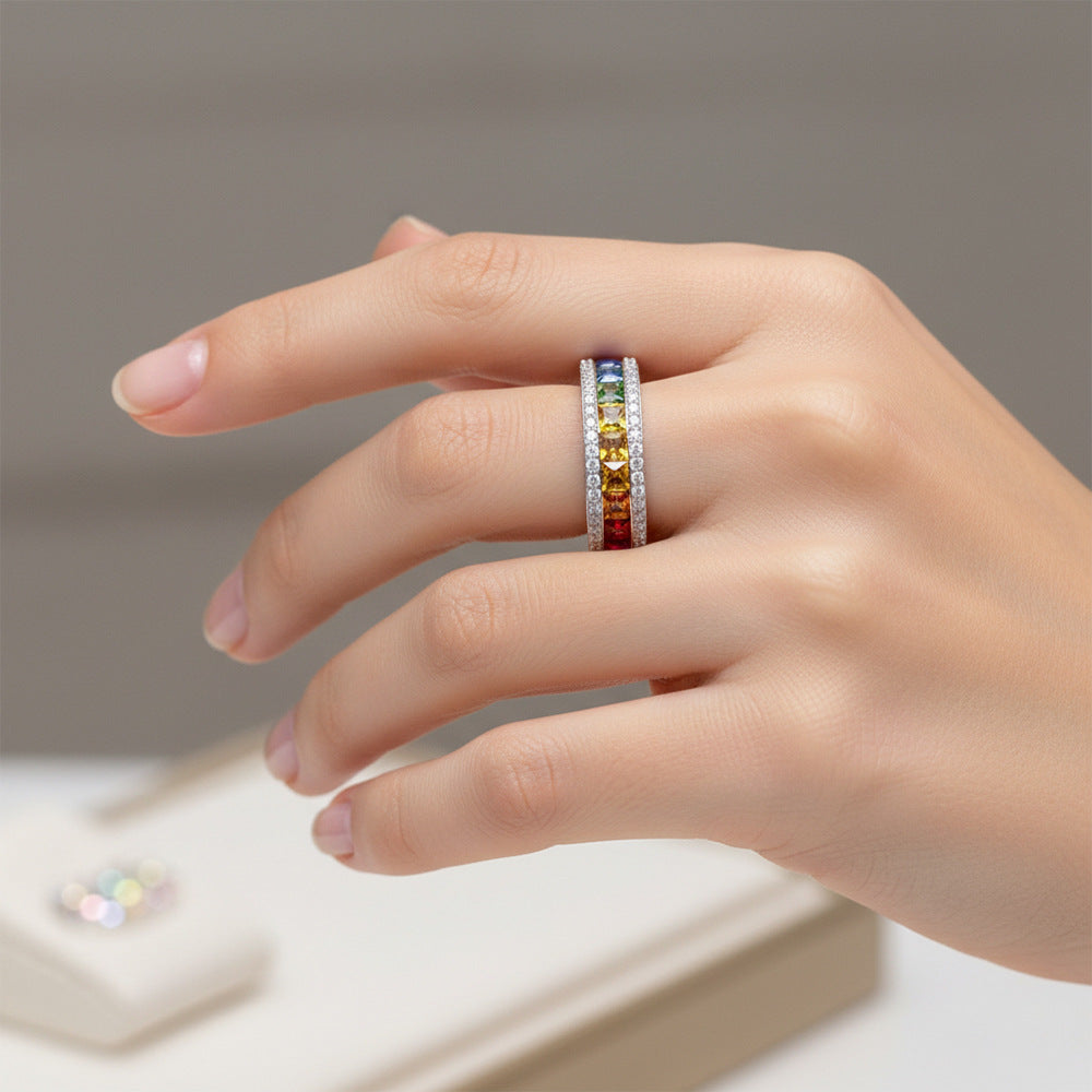 Moissanite Pavé Band Ring