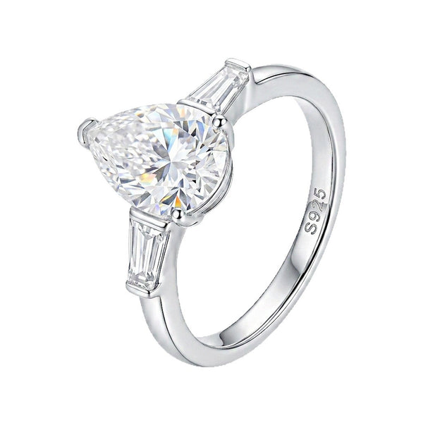 Moissanite Teardrop Ring