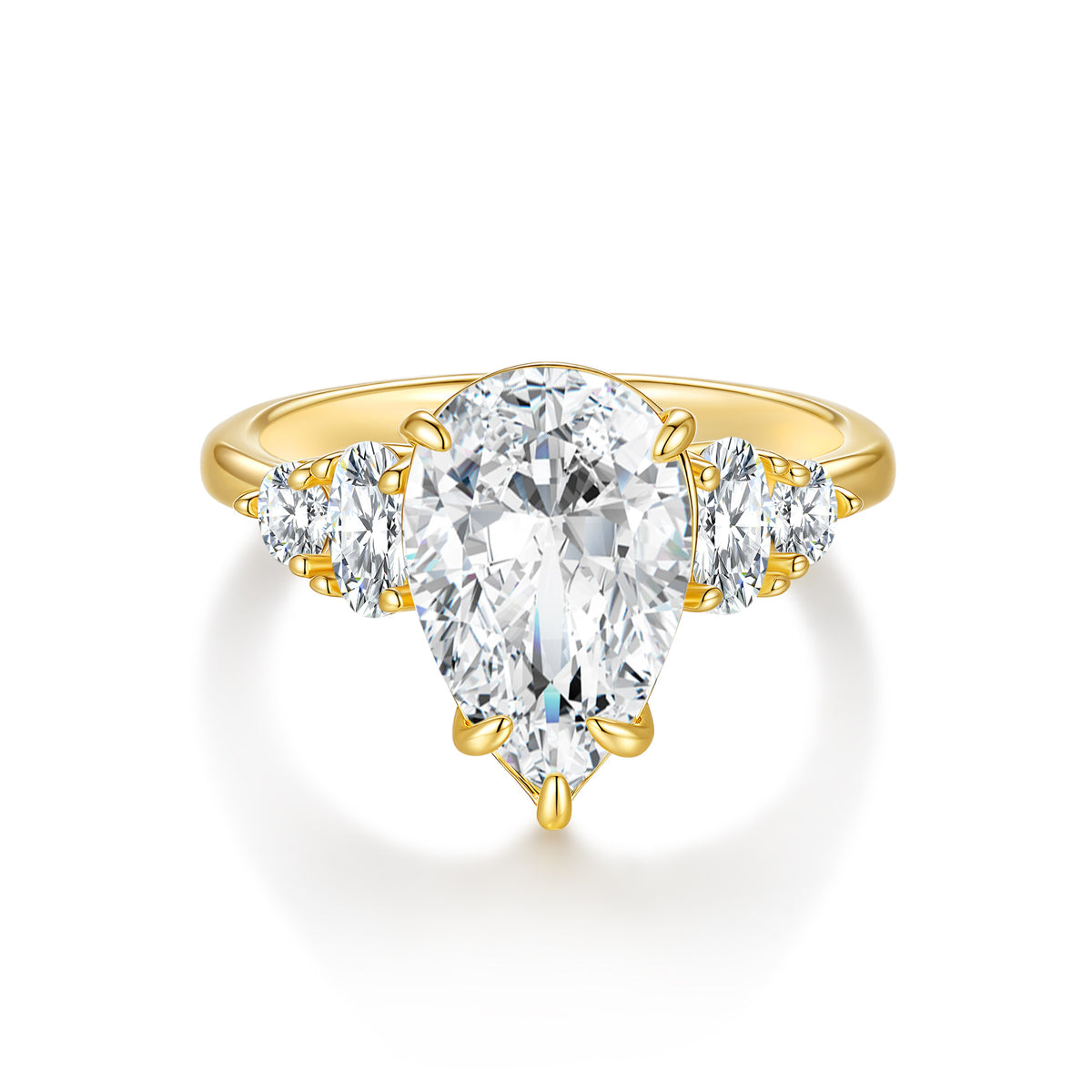Moissanite Teardrop Ring