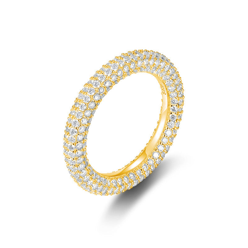Moissanite Full Eternity Pavé Band Ring