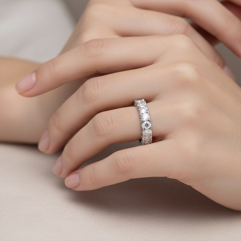 Moissanite Pavé Band Ring