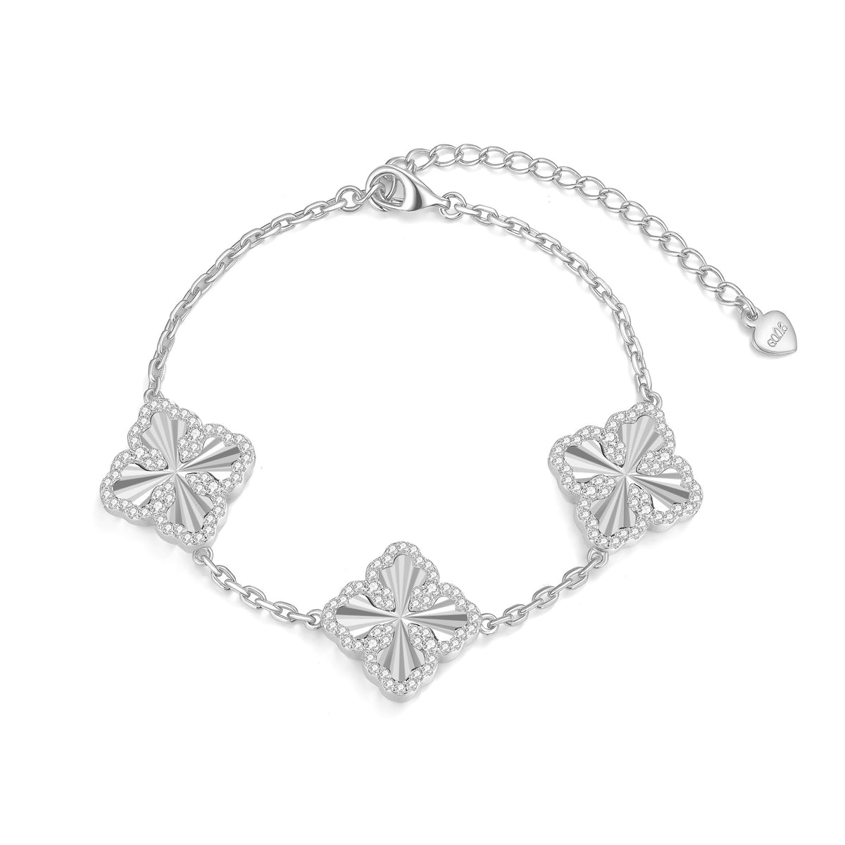 1.0mm Moissanite Clover Bracelet