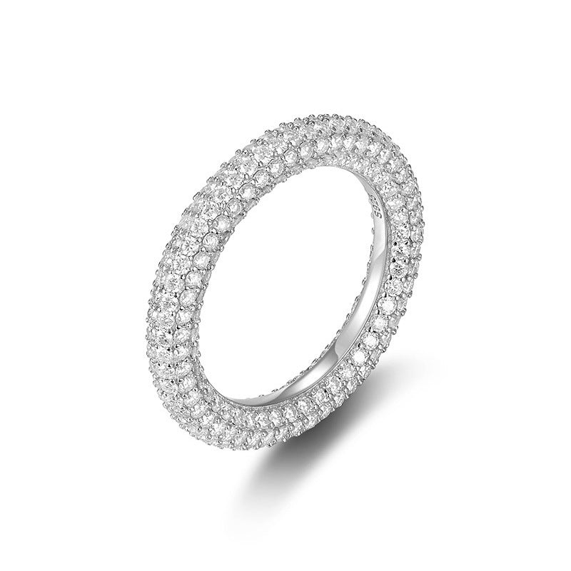 Moissanite Full Eternity Pavé Band Ring