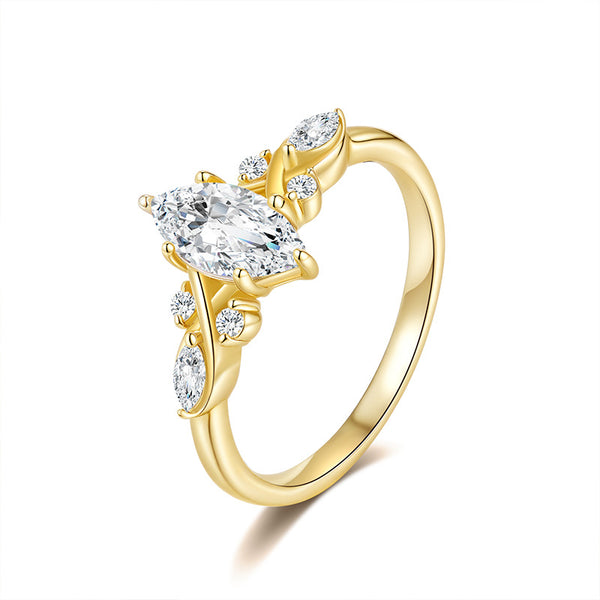 Moissanite Marquise Ring