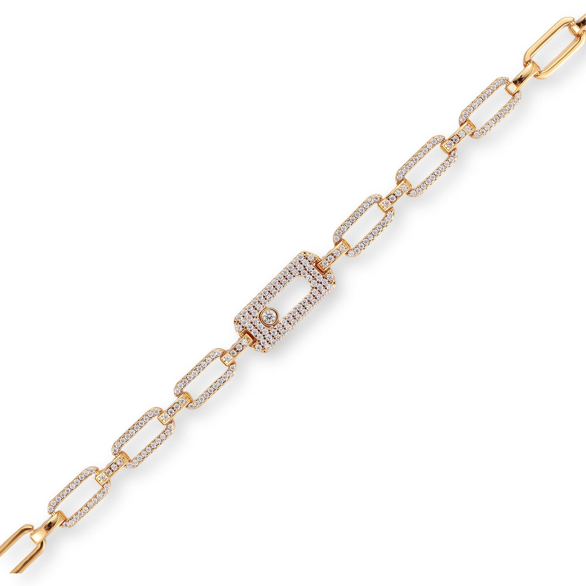Odalind 14K Gold Rounded Rectanglar Bracelet