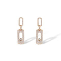 Odalind 14K Gold Move Rounded Rectanglar Earrings