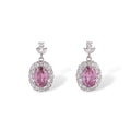 Odwina Pink Oval Earrings