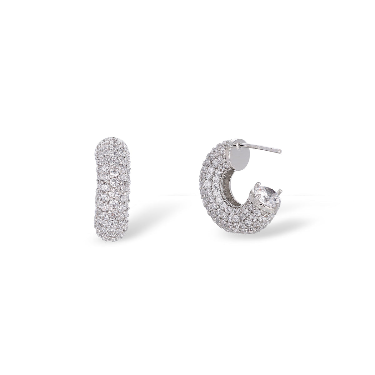 Olivia 14K Gold C Shape Earrings