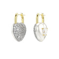 Ortrun White Heart Pearl Earrings