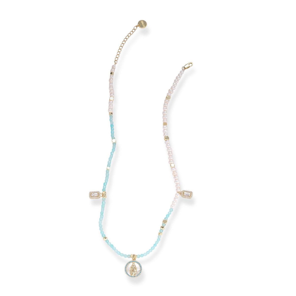Ortwina Green Round Necklace