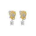 Ozanne Yellow Butterfly Teardrop Earrings