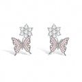 Papillon Blanc Pink Butterfly Earrings