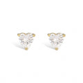 Pierrette 18K Gold Heart Stud Earrings