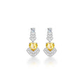 Radlind Yellow Heart Drop Earrings