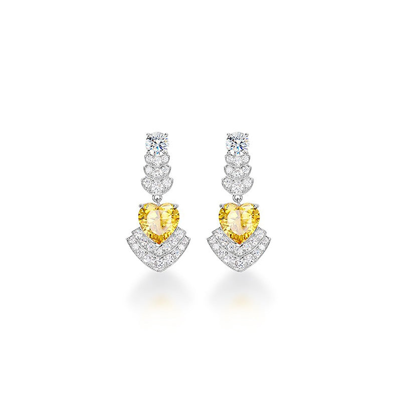 Radlind Yellow Heart Drop Earrings