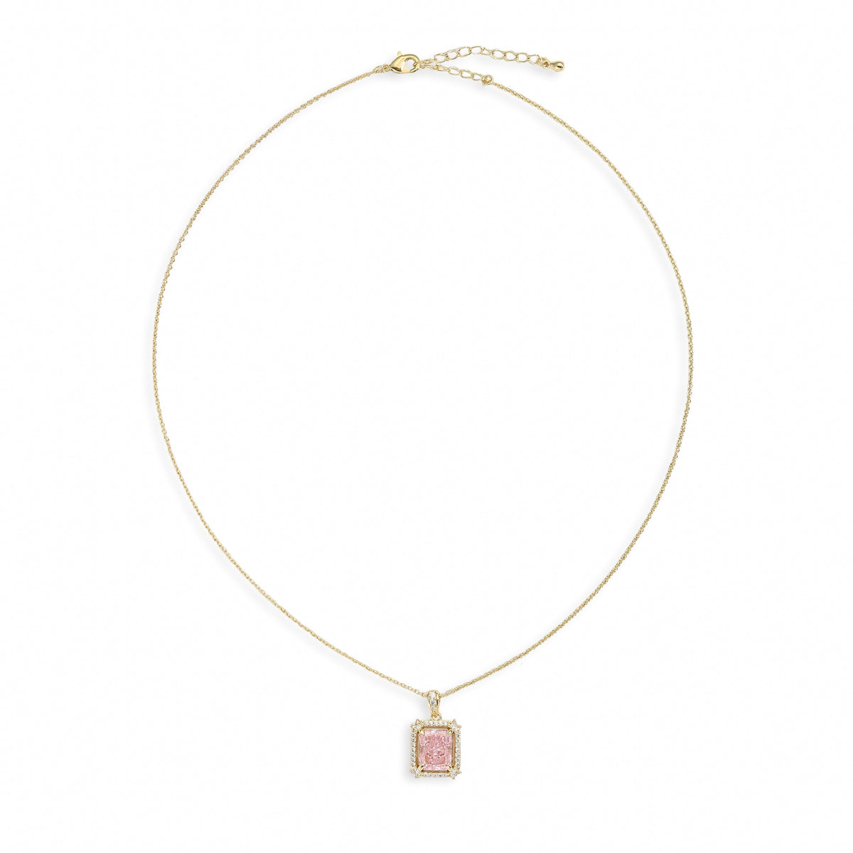 Renée Elegant 18K Gold Pink Necklace
