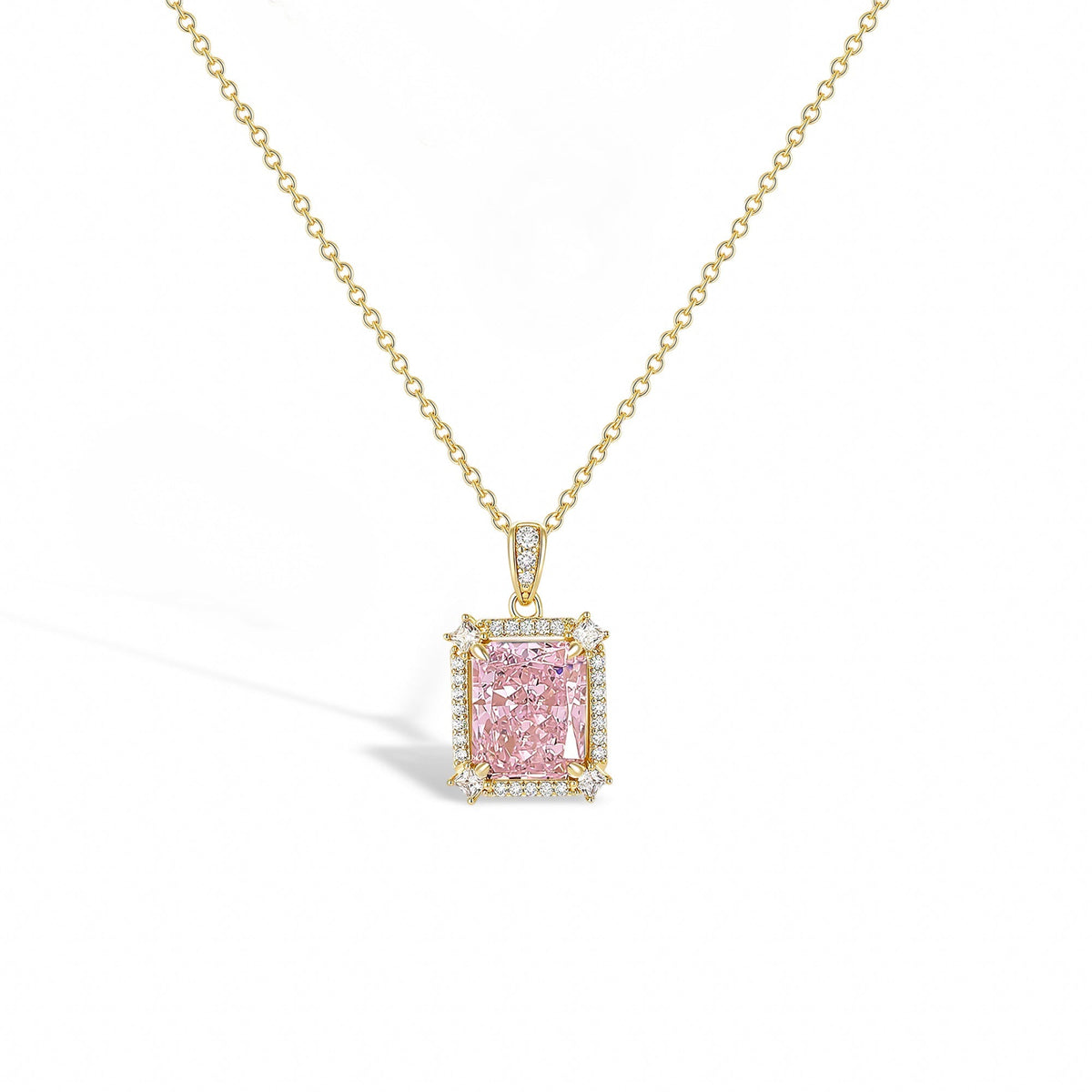Renée Elegant 18K Gold Pink Necklace