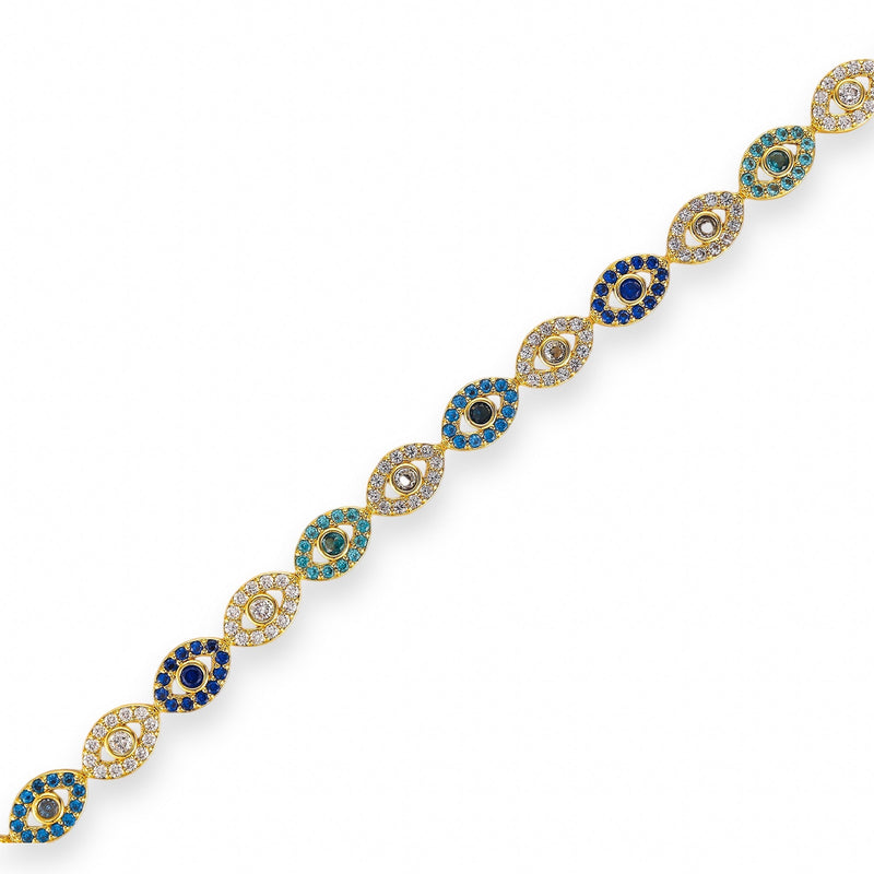 Richlind Multicolor Marquise Link Bracelet