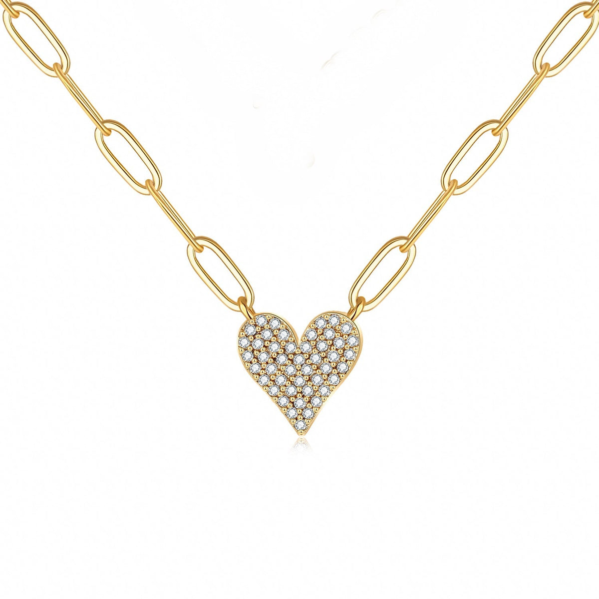 Rosalie 14K-Gold Heart Necklace