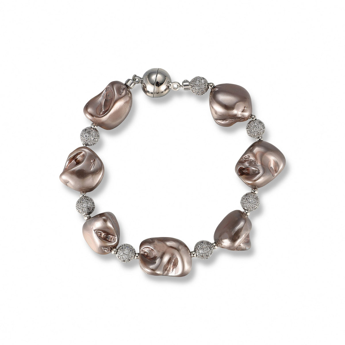 Steffi Gray Baroque Pearl Bracelet