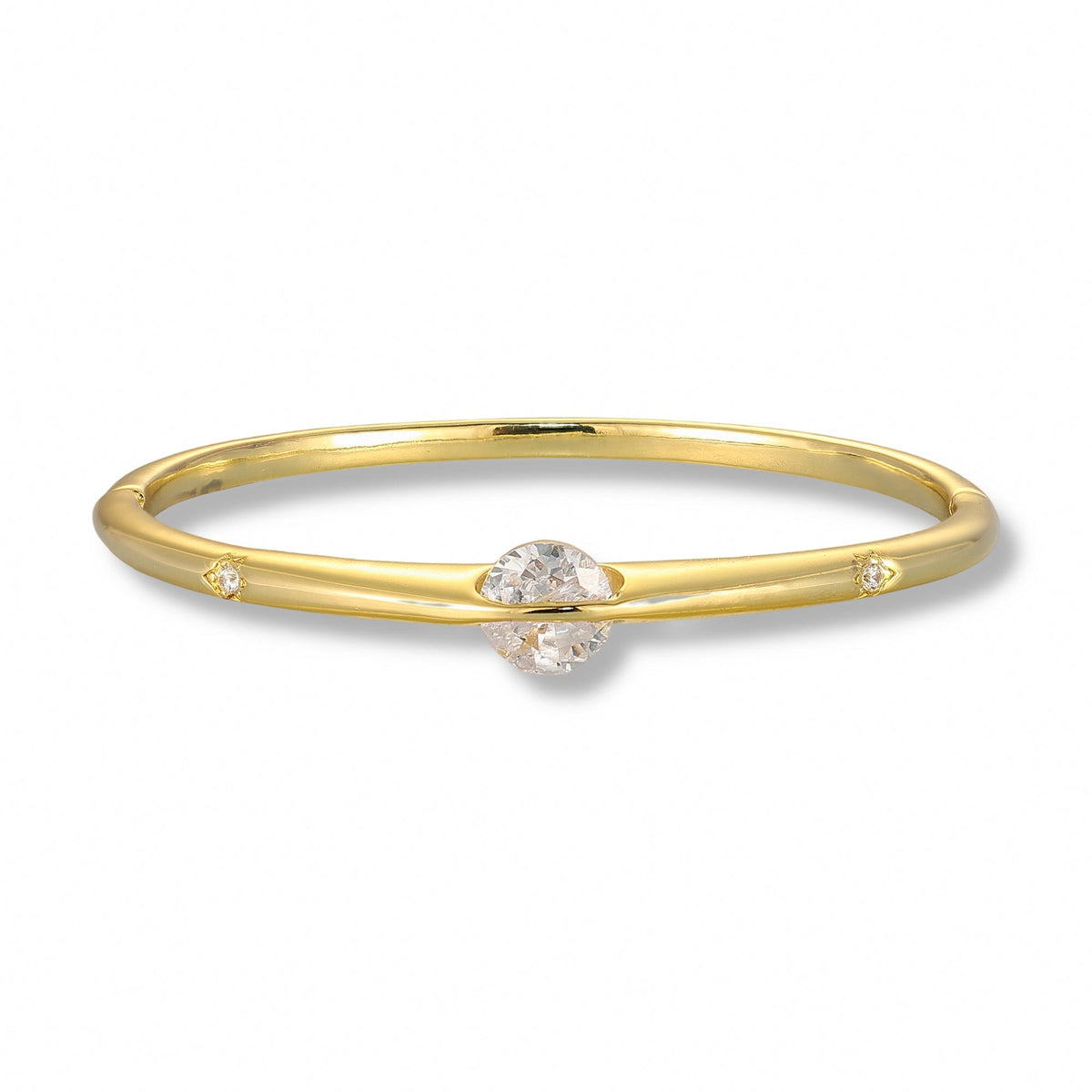 Sarah 14K Gold Round Bangle