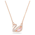 Serena 14K Rose Gold Pink Swan Necklace