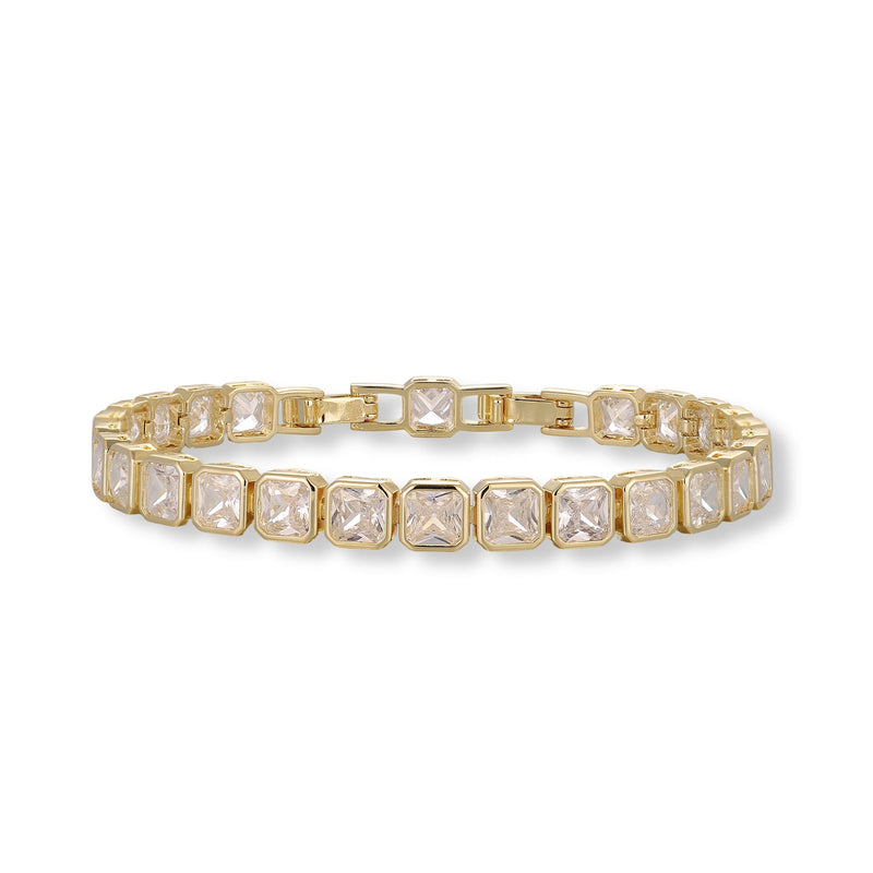 Sharon 14K Gold Square Bracelet