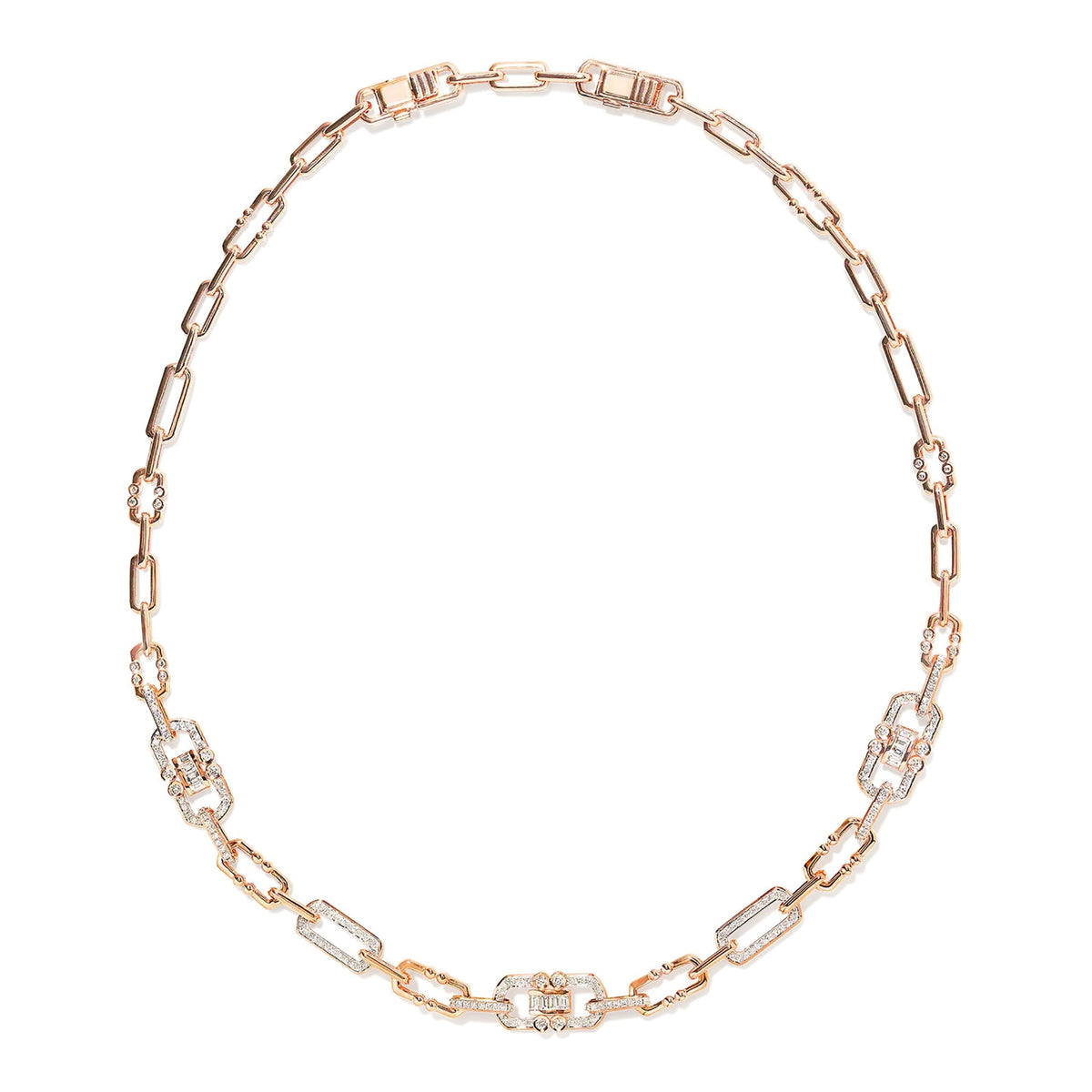 Sighild 14K Gold Geometric Link Choker Necklace