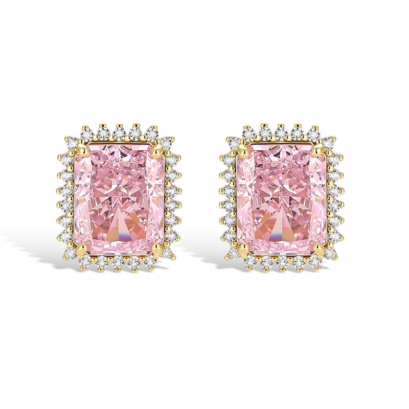 Simone Square 14K Gold Stud Earrings