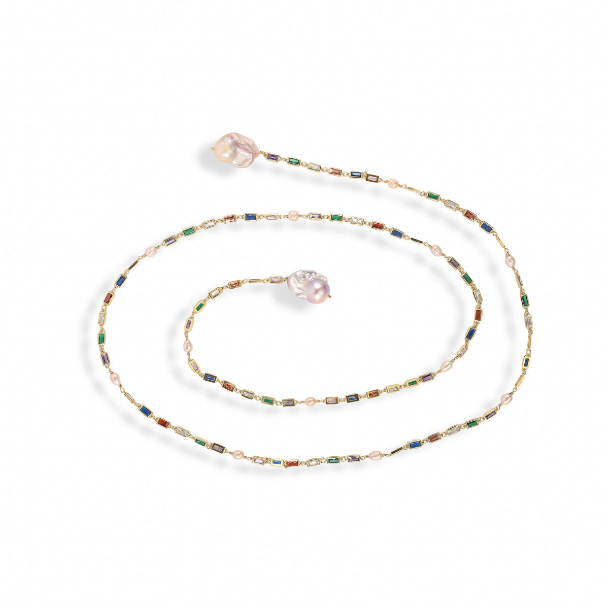 Sincérité Baroque Pearl Gemstones Necklace