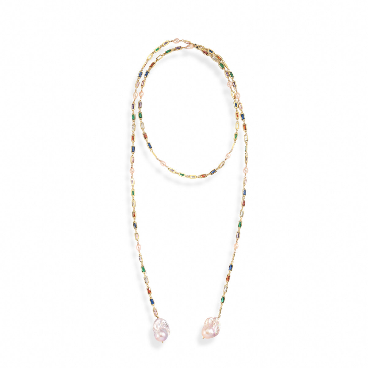 Sincérité Baroque Pearl Gemstones Necklace